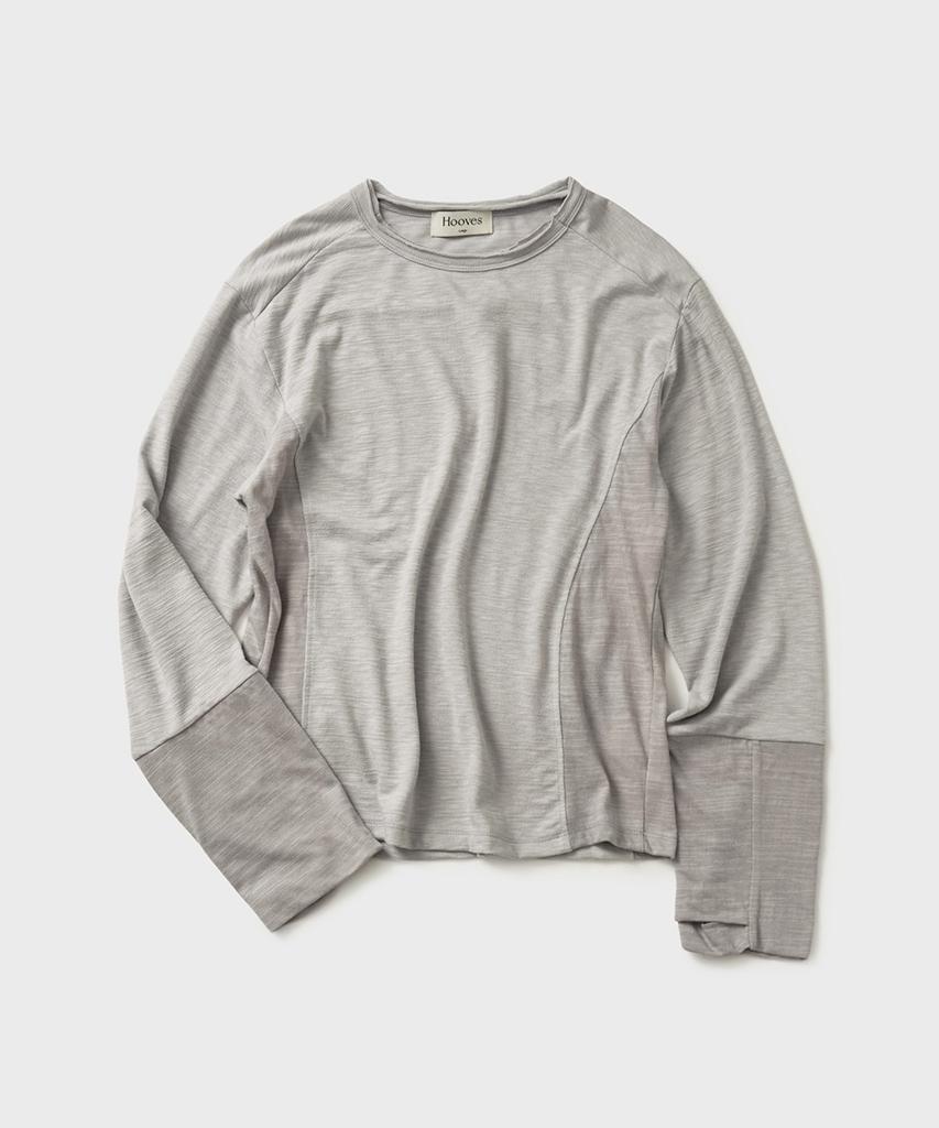 HOOVES Side Panel Slob Long Sleeve [Light Grey]