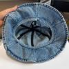 Retro Wash Cowboy Hat for Women Korean Style Fisherman Hat Big Head Circumference Showing Face Small Basin Hat Versatile Bucket Hat