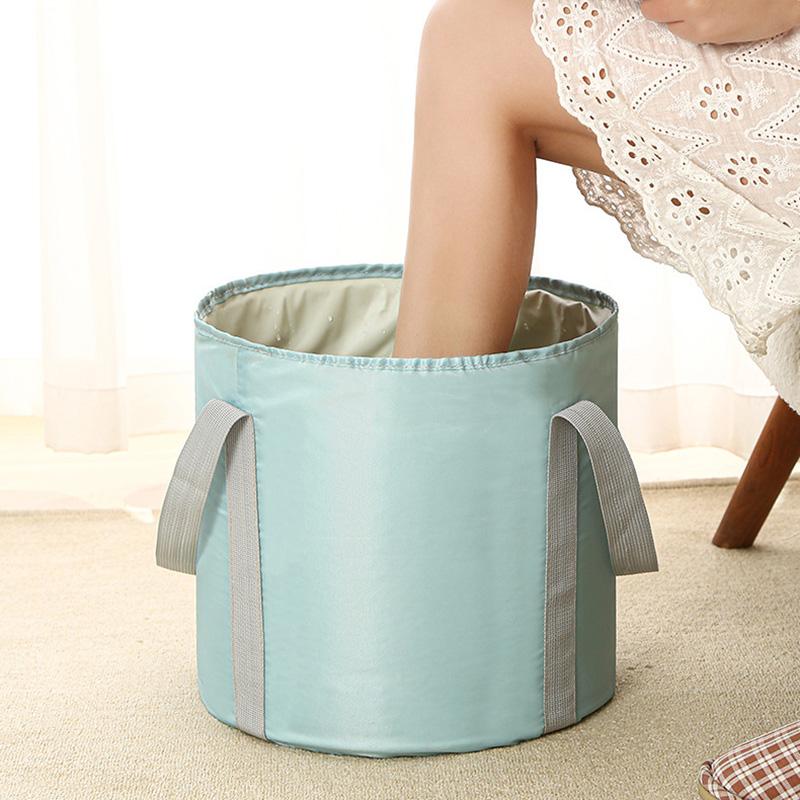 Foldable Foot Tub Portable Bath Bag Wash Basin Water Bucket Large Capacity Bath Feet Spa Massage Washing Tub For Outdoor Travel