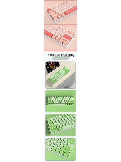 61-Key Mini Mechanical Keyboard with Three-Mode Wireless Bluetooth, Red Tea Switch for Laptop Gaming & Office