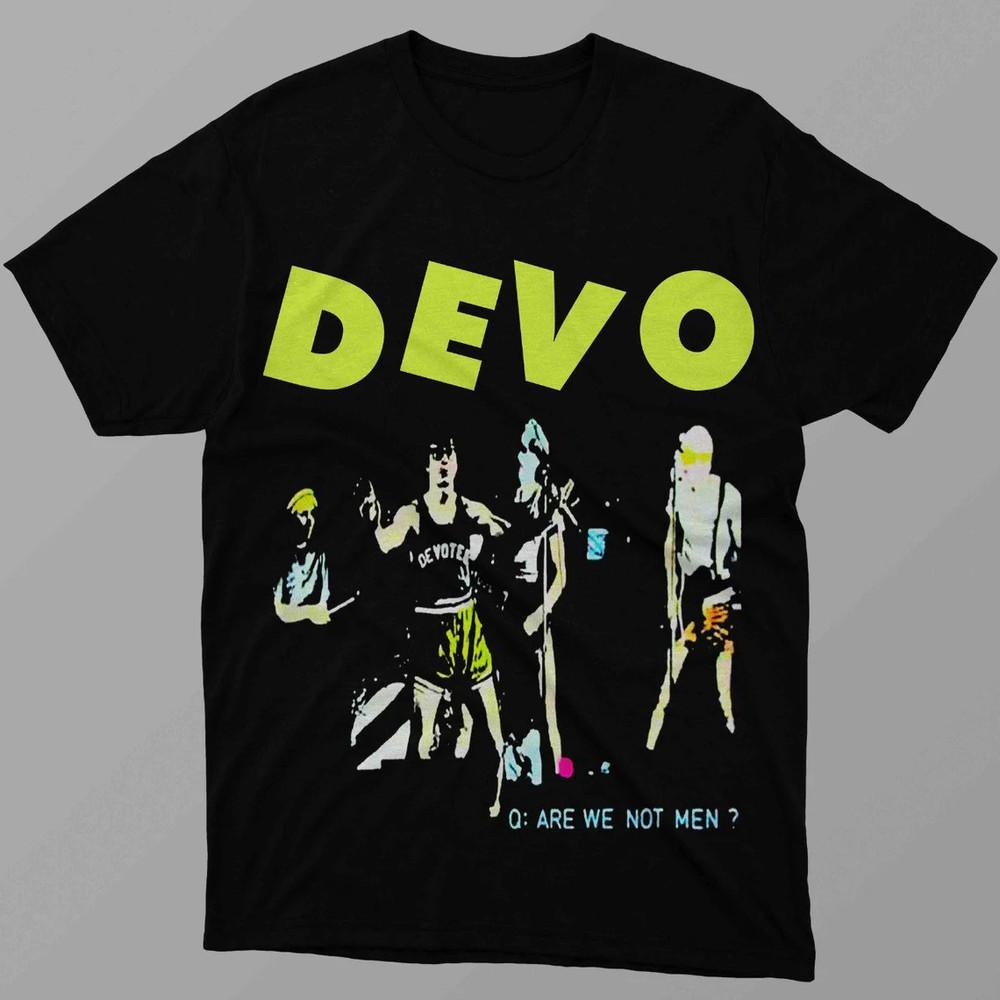 

Vintage Devo Band Live In Concert Cotton Black Full Size Unisex Tee Shirt AG265 Unisex T-Shirt XXXXL