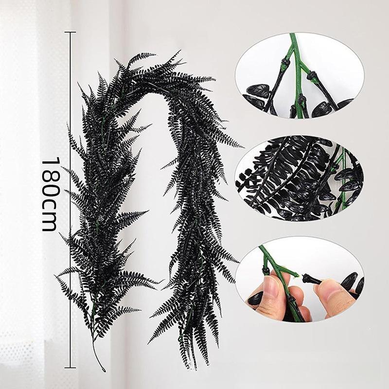 Artificial Persian Grass Fern Vine Simulation Green Plant Persian Vine Leaf Wall Hanging Vine Home Garden Decoration