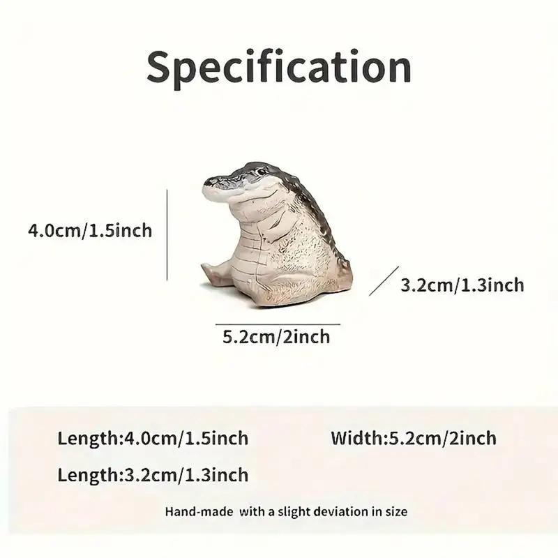 1pc Fat Alligator Tea Petting Little Crocodile Tea Pet Ornaments Handmade Tea Ceremony Tea Play Financial TeaTable Gift