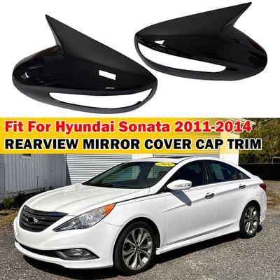 For Hyundai Sonata DN8 2011-2014 Car Sticker Rearview Side Mirror Cover Wing Cap Exterior Case Trim Accessories Vehicle Decor