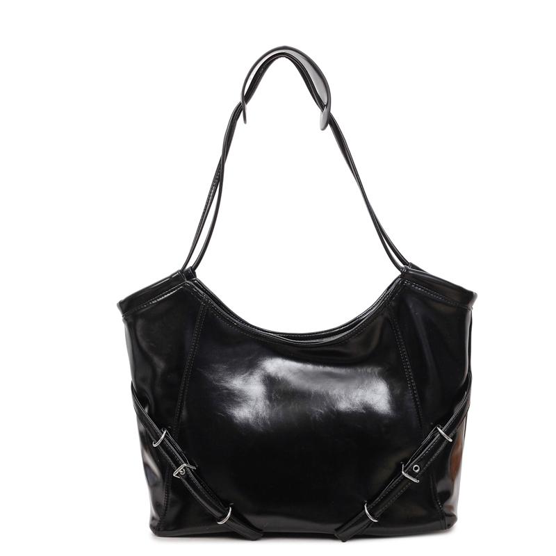

Trending Macar Color Tote Bag for Women 2026 Spring New Arrival Minimalist Large Capacity Versatile Commuter Shoulder Bag чёрный