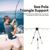 Telescopic Bracket Fishing Sea Rods Pole Support Frame 3-Fold Fishing Rods Rest Base Fishing Rod Load-Bearing Tripod Stand Tools