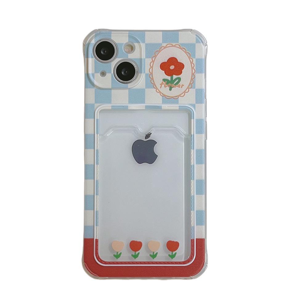 

Чехол для мобильного телефона Apple 14 с клетчатой вставкой в виде цветка, подходит для iPhone 11/12 Pro, XR/XS Max. Подходит для женщин. 15 шт. iPhone 16 Pro Max