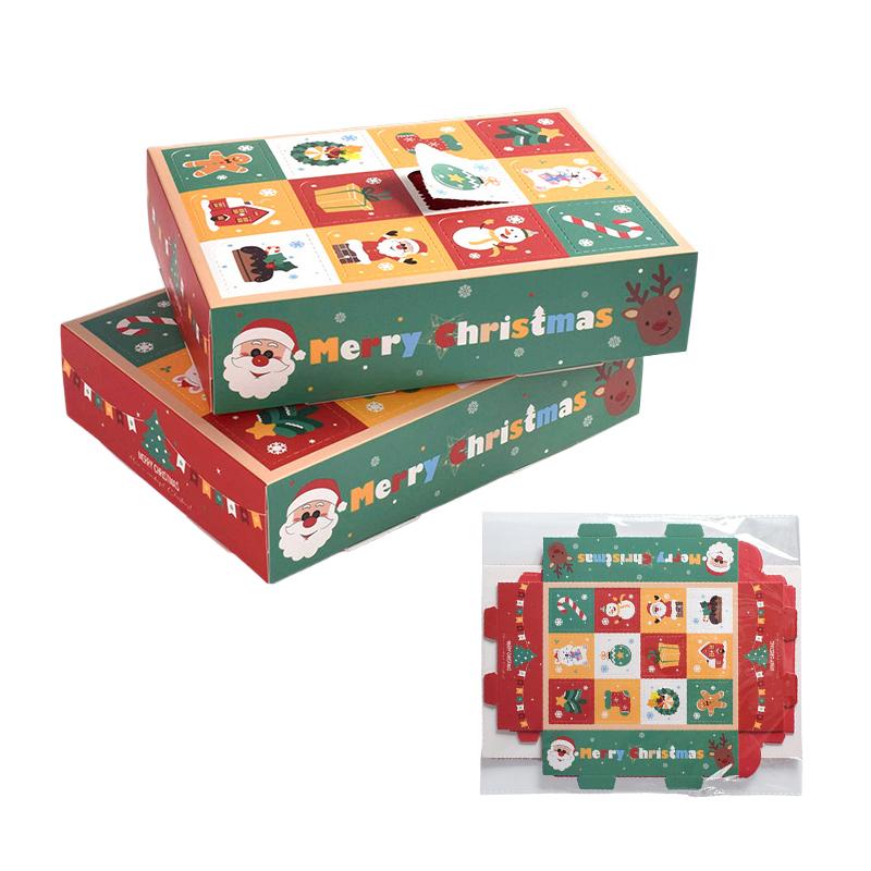 

5pcs Christmas Advent Calendars To Fill DIY Advent Calendars Boxes Fun 12 Empty Fillable Christmas Countdown Calendar Gift Boxes 17.2x13x4cm