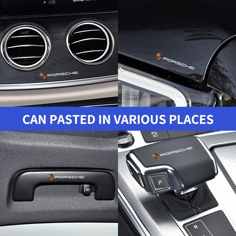 Car Interior Random Stickers Car Steering Wheel Decal Goods For Porsche Boxster Cayenne Panamera Macan Cayman 911 918 996 917 991