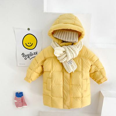 Thickened Children's Hooded Down Jacket Mid-length Winter Warm Jacket Boys and Girls Down Jacket