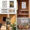 Metal Material Chicken Coop Signs 20 * 30cm Rustic Chicken Coop Accessories Vintage Funny Style Funny Chicken Signs