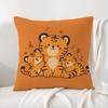 Pattern Cute Nordic Tiger Cushion Cover Natural Linen Pillowcase Set AllinOne Decor Cushion Cover for Sofa Bedroom Chair