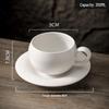 Mattierte Keramik Latte Art Kaffeetasse mit Henkel und Untersetzer, 300ml