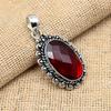 Glorious Red Garnet Gemstone Handmade 925 Sterling Silver Jewelry Pendant For Women
