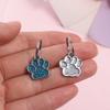 Cat Dog Paw Print Pet Glitter Pendant Anti-Lost Pet Collar Tag Pendant Dog Cat Tags  Cats