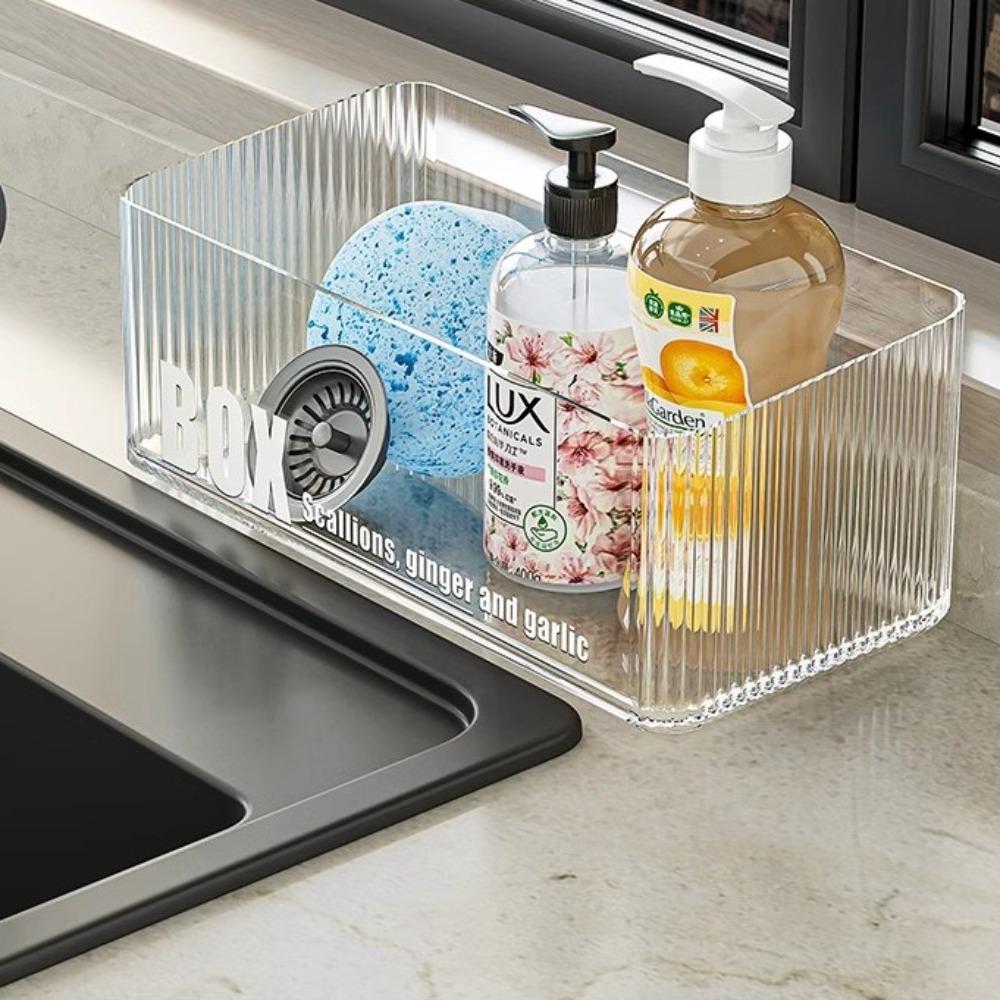 Clear Cabinet Door Organizer Large Capacity Spice Bottle Storage Box  Kitchen Use