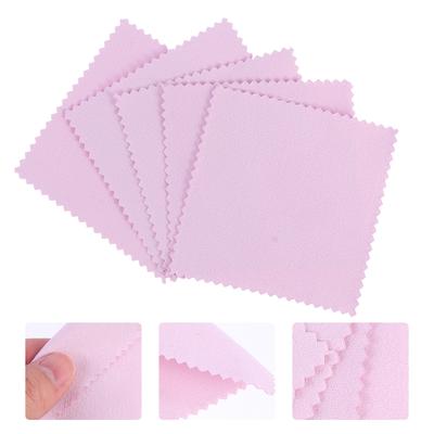  100 Pcs Silver Wiping Cloth Dust Cleaning Jewelry Wipes Bulk Glasses Microfiber Superfine for Eyewear