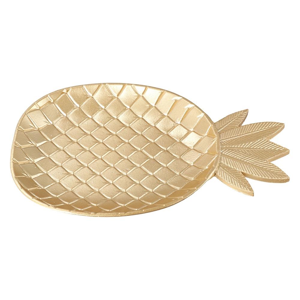 Snack Dish Pineapple & Leaf Shaped Dessert Shelf Serving Tray Fruit Rack Jewelry Storage Tray