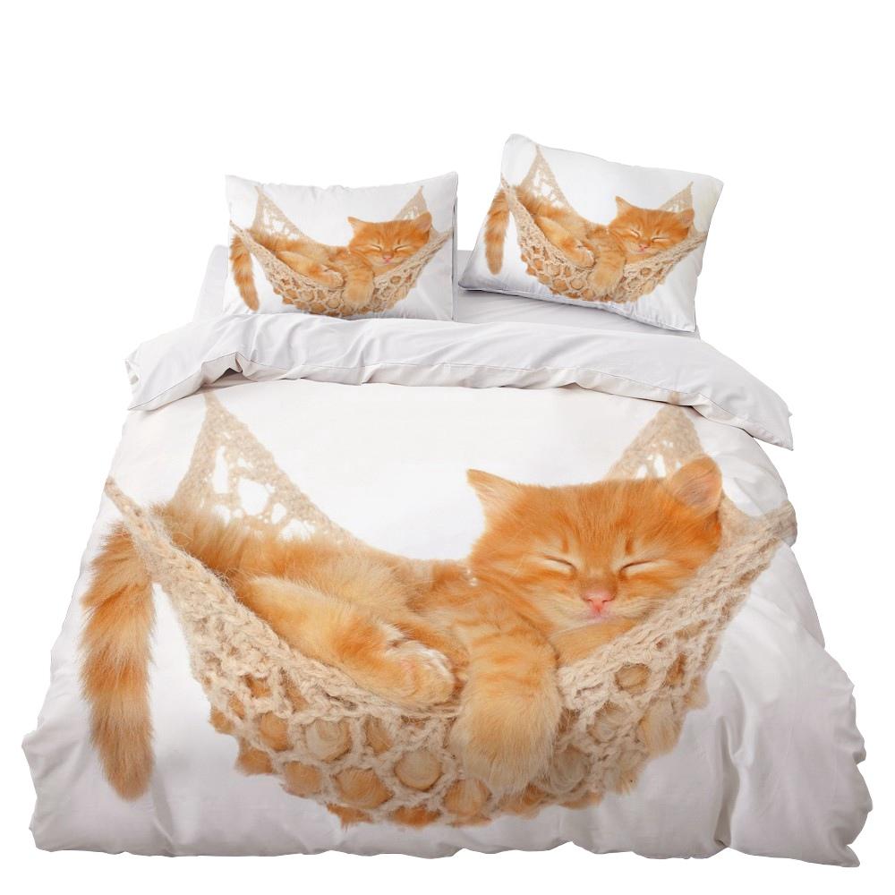 Dream NS Cute Pet Dog Roupa De Cama Bedding Set Home Textiles Set King Queen Pet Cat Duvet Cover Couette Bedclothes 2/3pcs