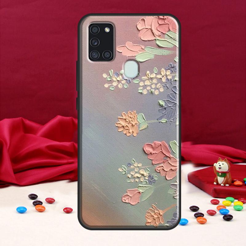 Oil Painting Boho Flower Art Case For Samsung Galaxy A34 A54 A14 A12 A52 A22 A32 A42 A72 A13 A33 A53 A50 A51 A71 Coque
