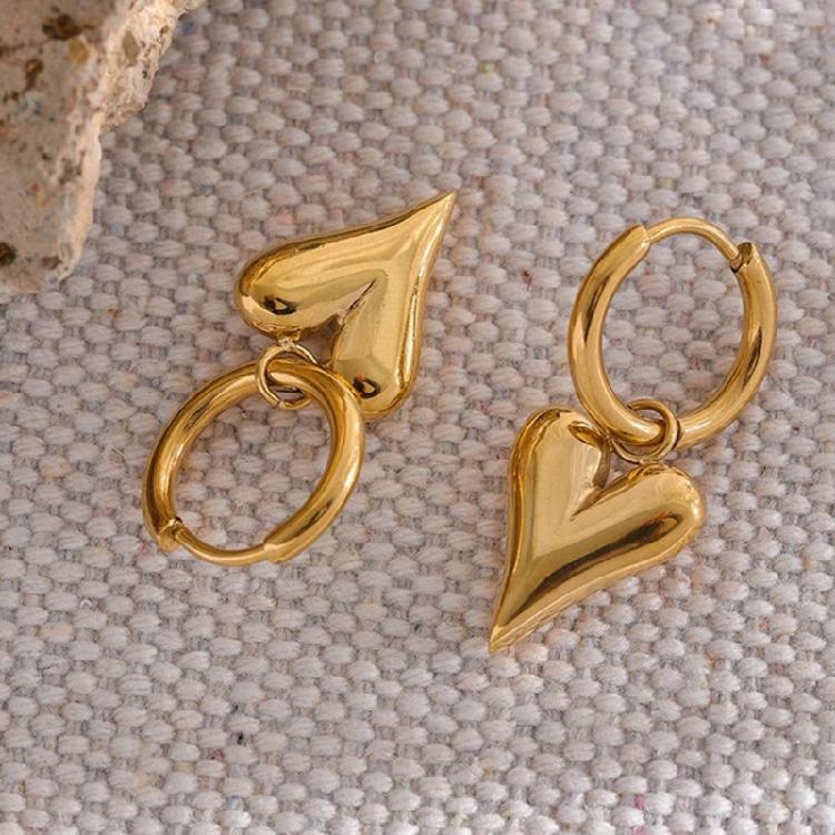 Fashion Forward Heart Ear Rings Heart Huggie Hoop Earrings for Fashion Lovers