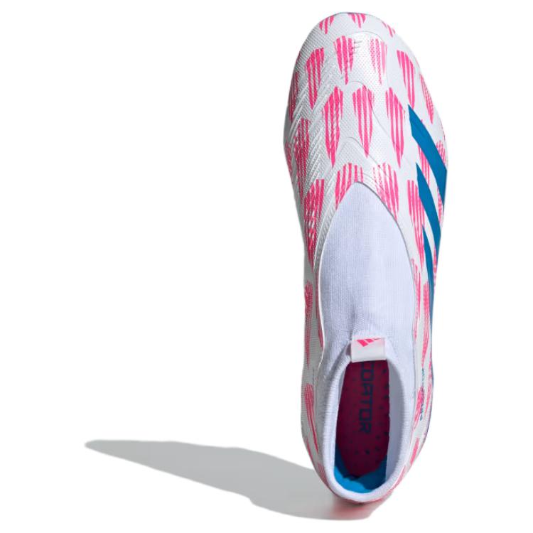 adidas PREDATOR LEAGUE Slip Resistant Abrasion Resistant Soccer Shoes Men's White Blue Pink IF1465