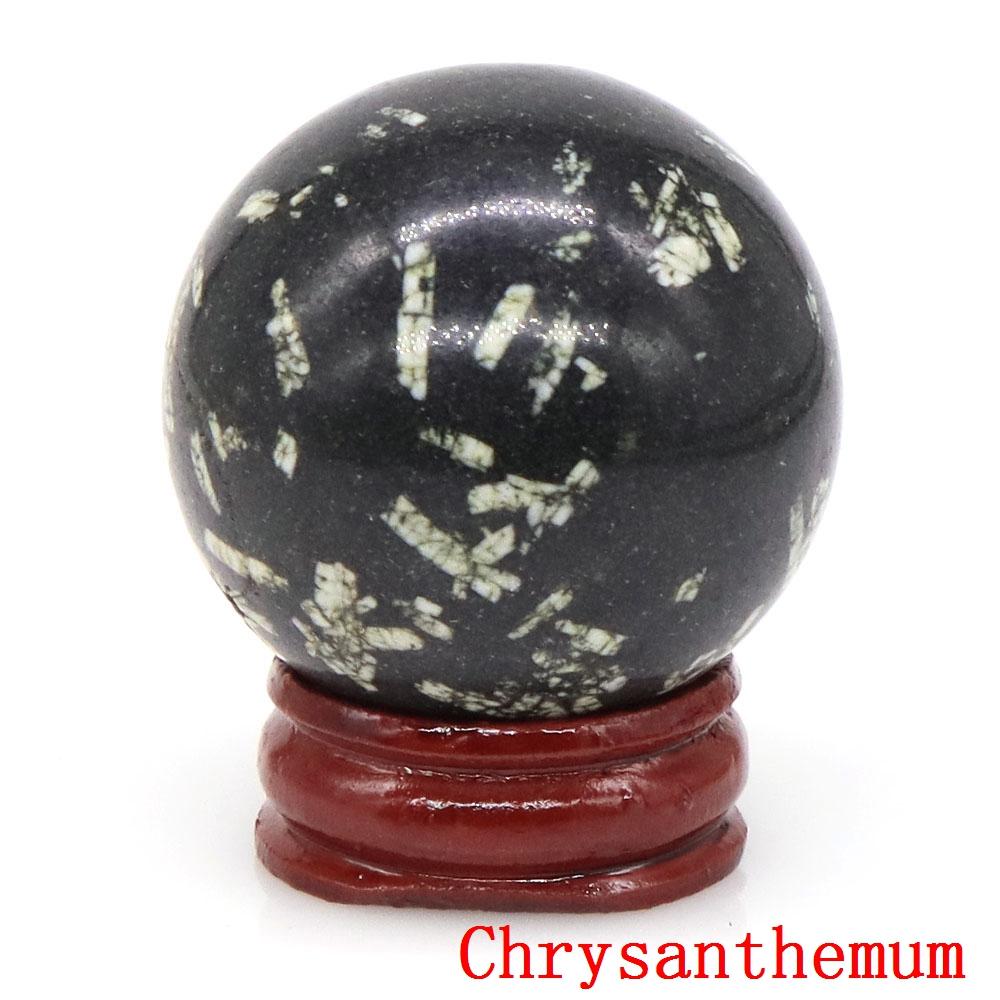40mm Natursteine Amethyst Lapislazuli Reiki Heilkristalle Energie Chakra Massage Edelstein Kugel Heimdeko Handwerk Mit Ständer