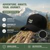 [Black Baseball Cap] Adventure Awaits Print Polyester Adjustable Breathable Sun Protection Comfortable Fit Outdoor Sports Daily Wear Baseball Hat -
