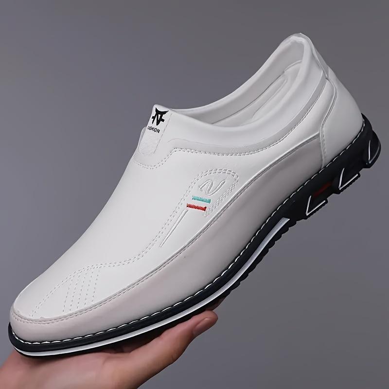 

Удобная мужская повседневная обувь на тонкой подошве, нескользящая, универсальная, уличная мода, лоферы 47 белый