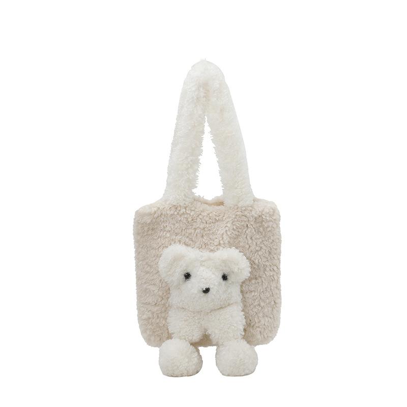 Large-capacity Bucket Bag, Cute Cartoon Bear Armpit Bag, Commuting Single-shoulder Bag