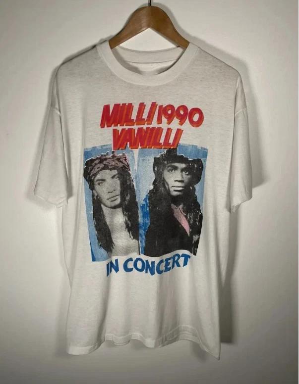 MILLI VANILLI IN CONCERT Tour Short Sleeve Unisex T-Shirt Cotton M