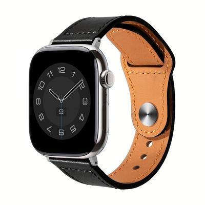Leather Watch Strap for Apple Watch 10 11 Band 46mm 42mm 44mm 49mm 45mm 40mm 41mm Bracelet iWatch Series 9-8-7-6-5-4-Ultra-3-2