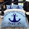 Nautical Ocean Anchor Bedding Sets 2025 Ocean Spirit Duvet Cover Bedding Set King Queen Bed Linen with Pillowcase Bedclothes9639