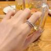 Dongdaemun Elegant Water Drop Zirconia Crystal Ring for Women – Light Luxury, Versatile, and Non-Fading.