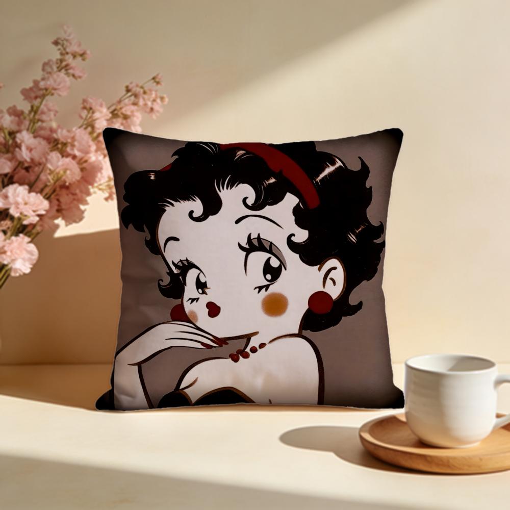 Stylish BBetty Boopier Cushion Cover Stylish Washable Pillow Cover Ideal for Couch Bedroom Car Decoration