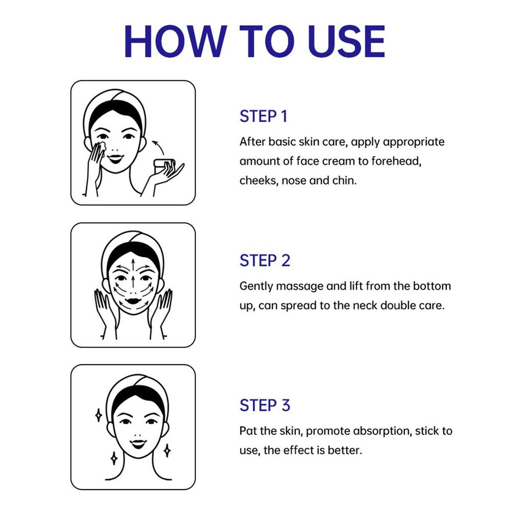 Collagen Hyaluronic Acid Lifts Firmness and Hydration The Night Cream Hydrates and Moisturizes, Nourishes the Skin, Leaving It Soft and Refined