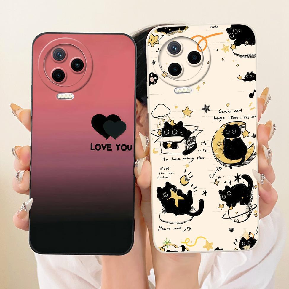 For Infinix Note 12 Pro 4G Case X676B Fashion Cartoon Cute Funny Painted Silicone Bumper For Infinix Note 12 2023 X676C Casing