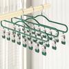 1/2/3Pcs Coat Hanger with 8 Clips Multi-Function Storage Hanger Space-Saving Hanging Wardrobe Organizer