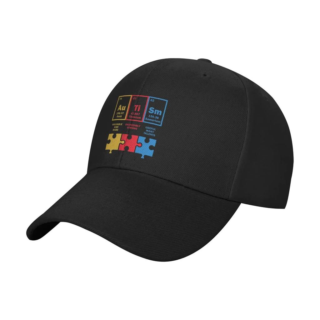 Spring Autism Awareness Periodic Table Baseball Cap Outdoor Gym yk Funny Sun Hip Hop Hats Unisex Women Breathable Baseball Caps