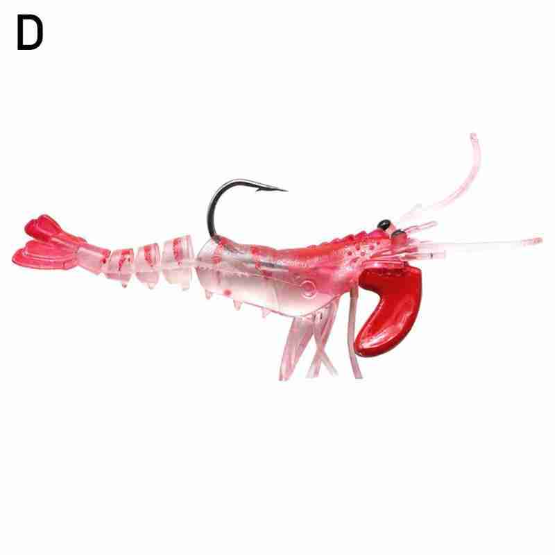 Buy Multinode Shrimp Lures Sea Fishing with Luminous Prawns Soft Bait