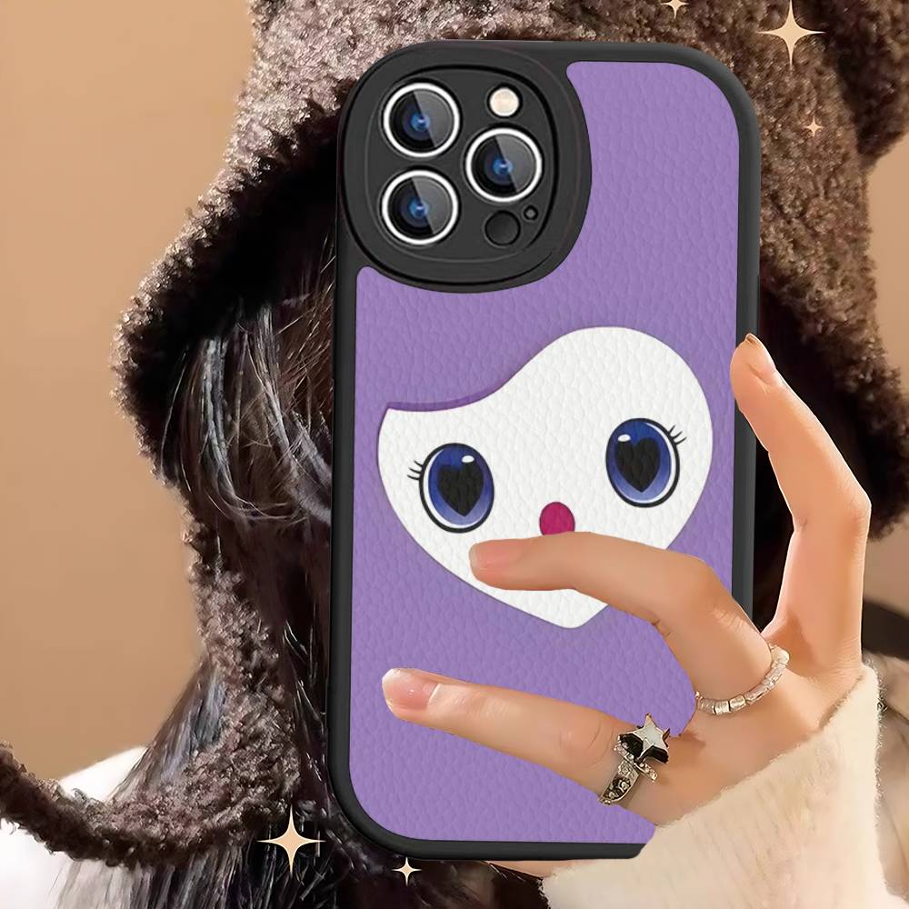 Laburi Twice-Lovelys Leather Phone Case For IPhone 16 14 15 Pro Plus 13 12 11 Pro Max Silicone Cover