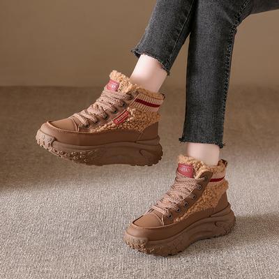 Winter High-top Velvet Dad Shoes, the New Model Is To Increase the Height of Female Students, Keep Warm and Casual
