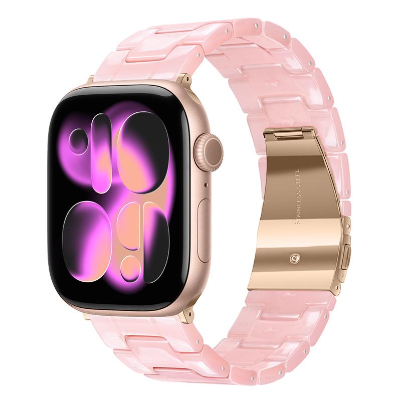 Luxusní pryskyřičný řemínek pro Apple Watch Ultra 3 2 49mm 11 10 42mm 46mm Článkový náramek Iwatch Series 9 7 8 6 5 SE3 45mm 41mm 40mm 44mm