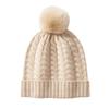 Super Soft Cashmere Autumn and Winter New Women's Knitted Toe Twist Pattern Removable Genuine Fur Ball Thickened Warm Ear Protection Hat
