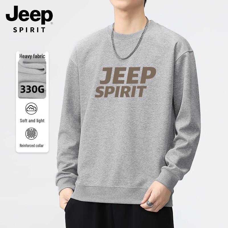 JEEP SPIRIT Men's Crew Neck Pullover Sweatshirt