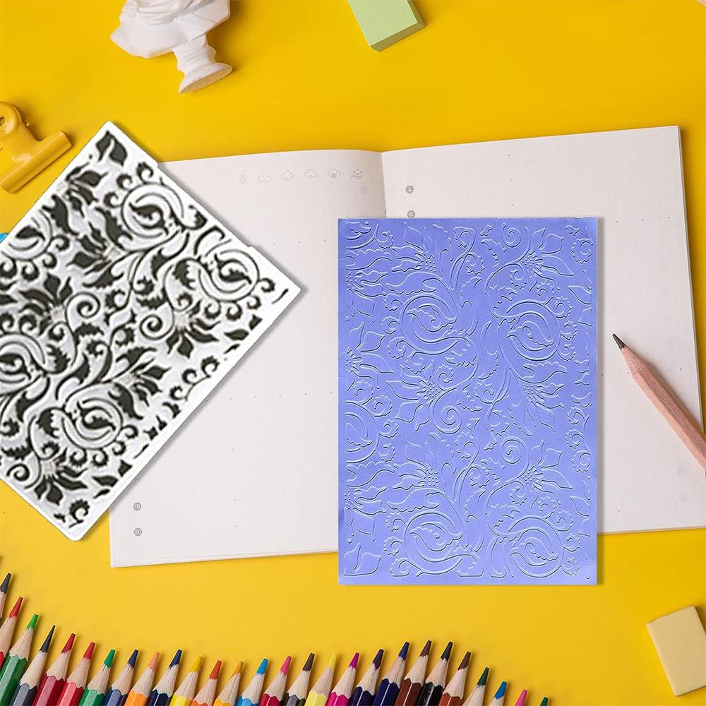 15 Styles Plastic Embossing Folder Template Molds Stamp Stencils DIY Handmade Art Craft Supplies Fondant Cake Decorating Mold