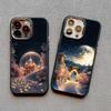 Castle Under Moonlight Luxury Silicone Phone Case For iPhone 13 12 11 Pro Max 14 8 7 Plus SE2 X XR XS 15 14 Pro Max Mobile Case