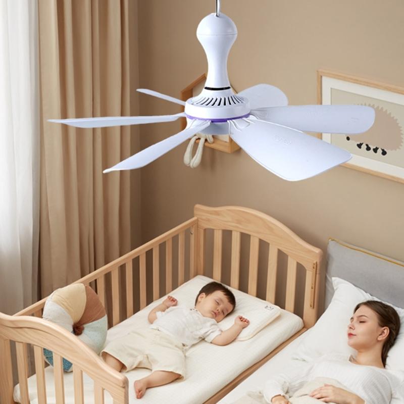 Ventilatore USB da Appendere DC5V1A 5W Efficiente e Silenzioso Motore Brushless per Campeggio Camera da Letto Ufficio Scrivania e Tenda da Viaggio