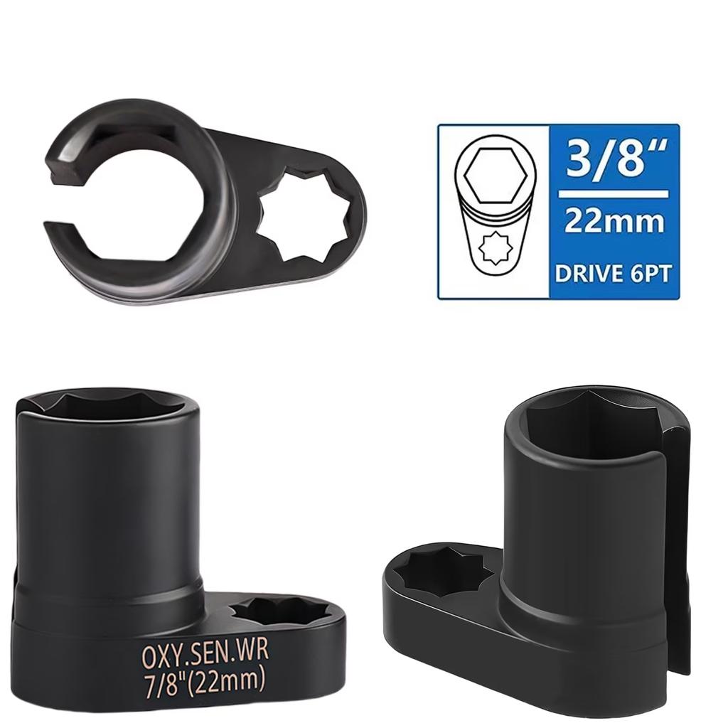 5dílná sada klíčů na lambda sondu 7/8 palce 22 mm Sada nástrojů pro demontáž lambda sond s ochranným pouzdrem pro automobilové opravy