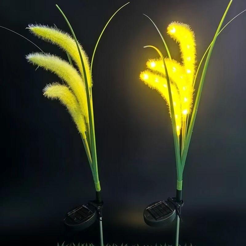 Outdoor LED Solar Simulation Dog Tail Grass Lamp, Park Square Courtyard Landscape Lawn Lamp